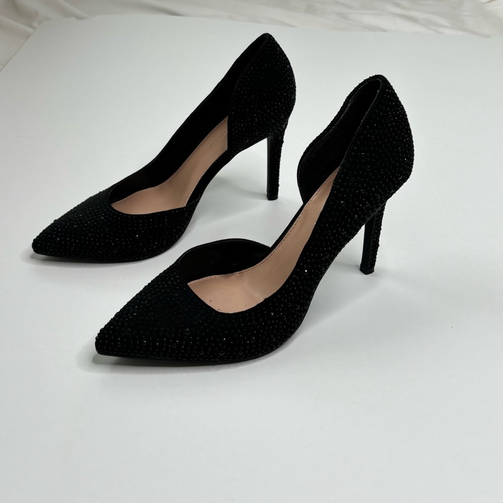 BCBGeneration Women’s size 7.5 Rhinestone Stiletto Heels Black